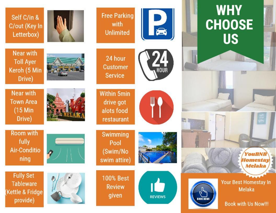 Malacca Top Largest Waterpark Resort - By YouBNB Homestay Melaka Exterior foto
